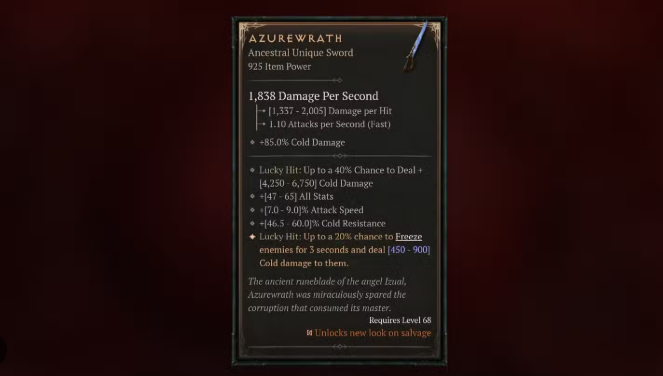 azurewrath diablo 4